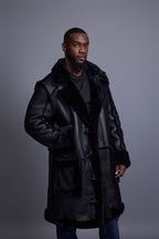 Men's Zeus Shearling Duffle Coat [Black]