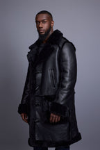 Men's Zeus Shearling Duffle Coat [Black]