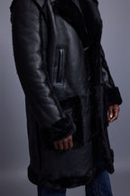 Men's Zeus Shearling Duffle Coat [Black]