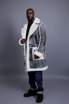 Men's Zeus Shearling Duffle Coat [Distressed Grey]