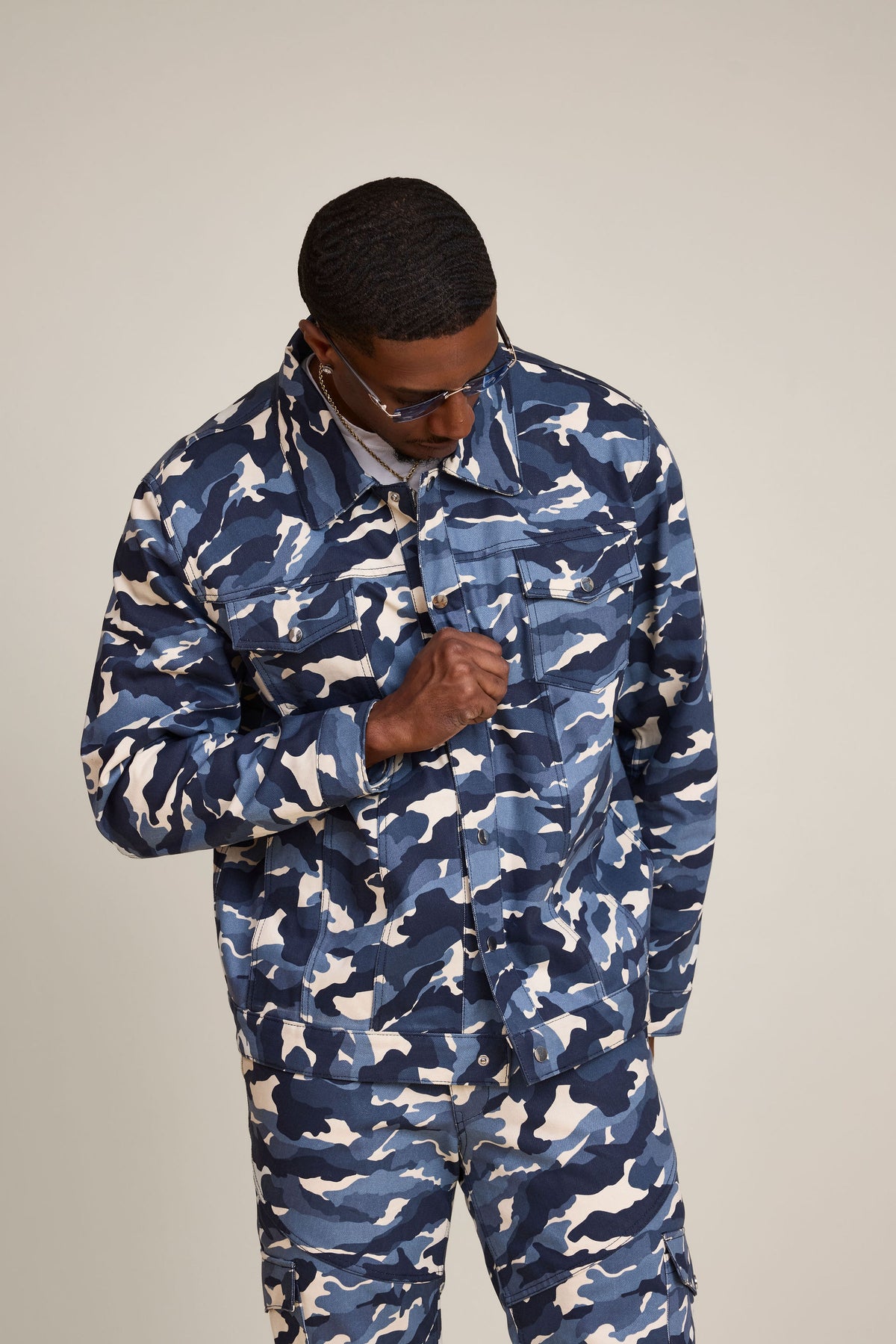 Men's Better Days Jacket And Pant Set [Blue Camo]