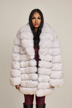 Women's Ashley Convertible Fox Coat [Natural White]