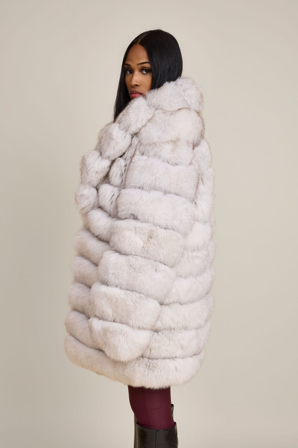 Women's Ashley Convertible Fox Coat [Natural White]