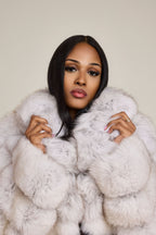 Women's Ashley Convertible Fox Coat [Natural White]