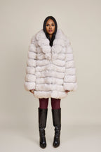 Women's Ashley Convertible Fox Coat [Natural White]