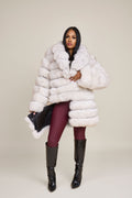 Women's Ashley Convertible Fox Coat [Natural White]