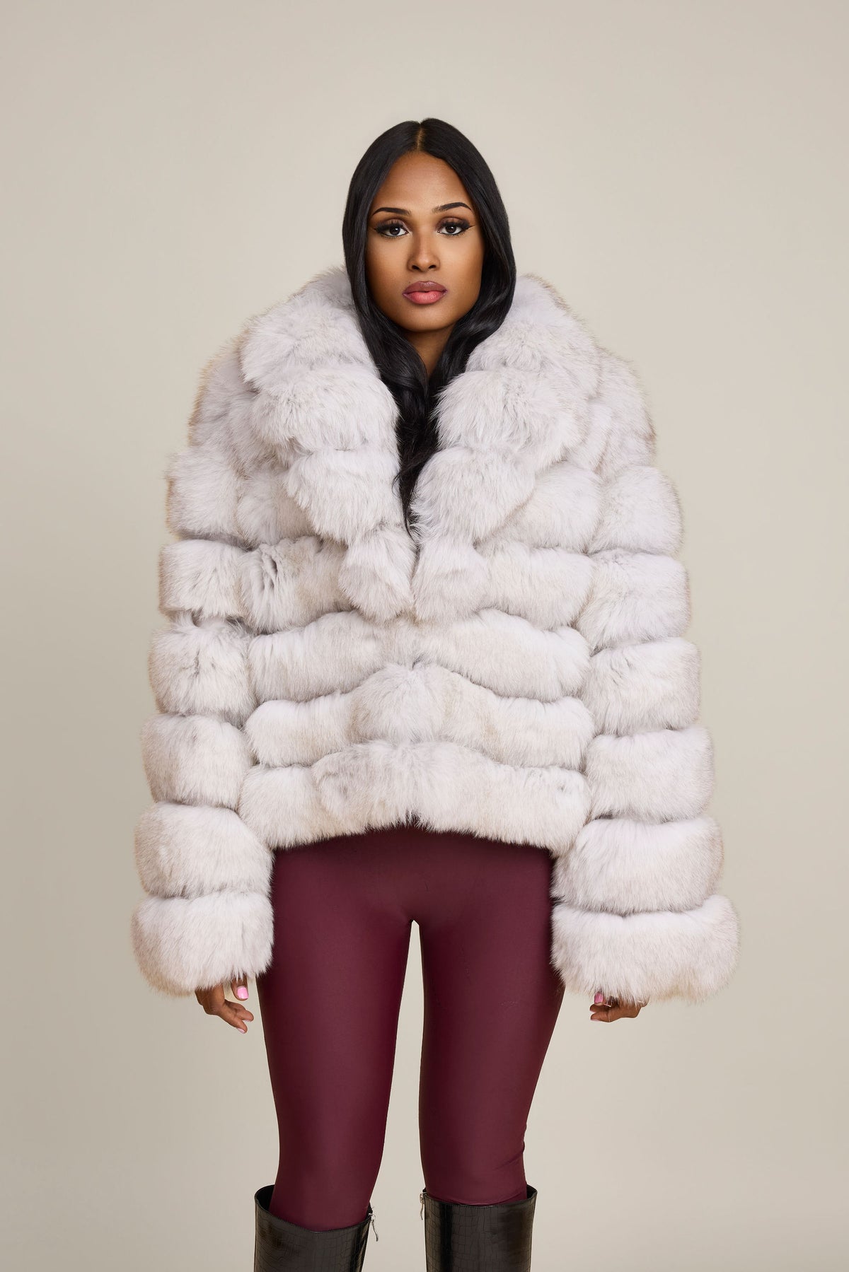 Women's Ashley Convertible Fox Coat [Natural White]