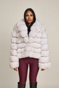 Women's Ashley Convertible Fox Coat [Natural White]