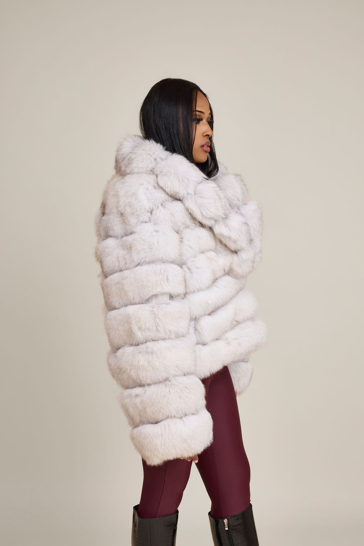 Women's Ashley Convertible Fox Coat [Natural White]