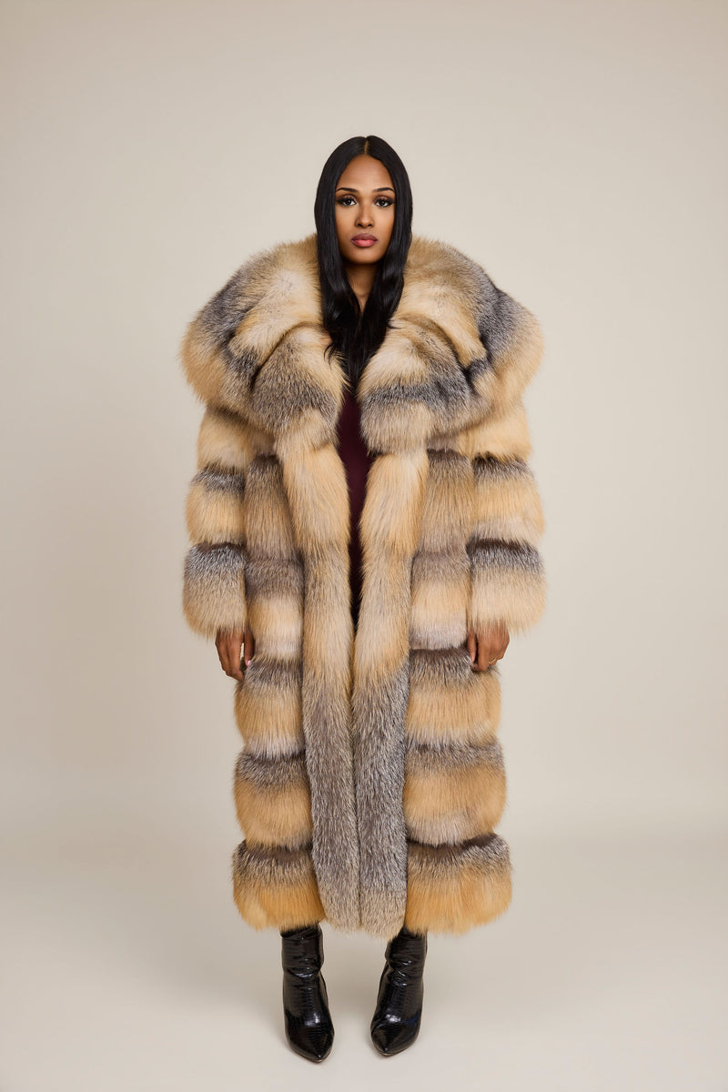Women's Sky Fox Trench Coat [Golden]