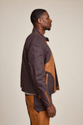 Men's Moto Set — Cotton Twill & Leather [Chocolate/Saddle]