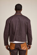 Men's Moto Set — Cotton Twill & Leather [Chocolate/Saddle]