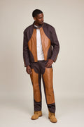 Men's Moto Set — Cotton Twill & Leather [Chocolate/Saddle]