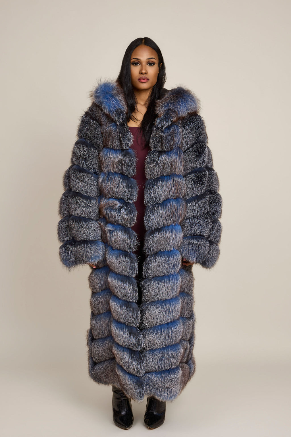 Women's Parker Fox Convertible Trench Coat/Vest [Blue Frost]