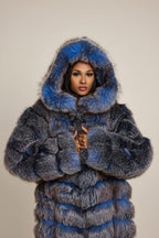 Women's Parker Fox Convertible Trench Coat/Vest [Blue Frost]