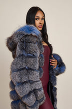 Women's Parker Fox Convertible Trench Coat/Vest [Blue Frost]