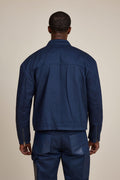Men's Moto Set — Cotton Twill & Leather [Navy/Navy]