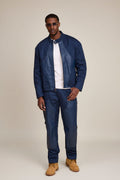 Men's Moto Set — Cotton Twill & Leather [Navy/Navy]