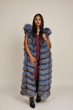 Women's Parker Fox Convertible Trench Coat/Vest [Blue Frost]