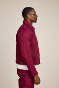 Men's Rowdy Crop Jacket And Pant Set [Burgundy]