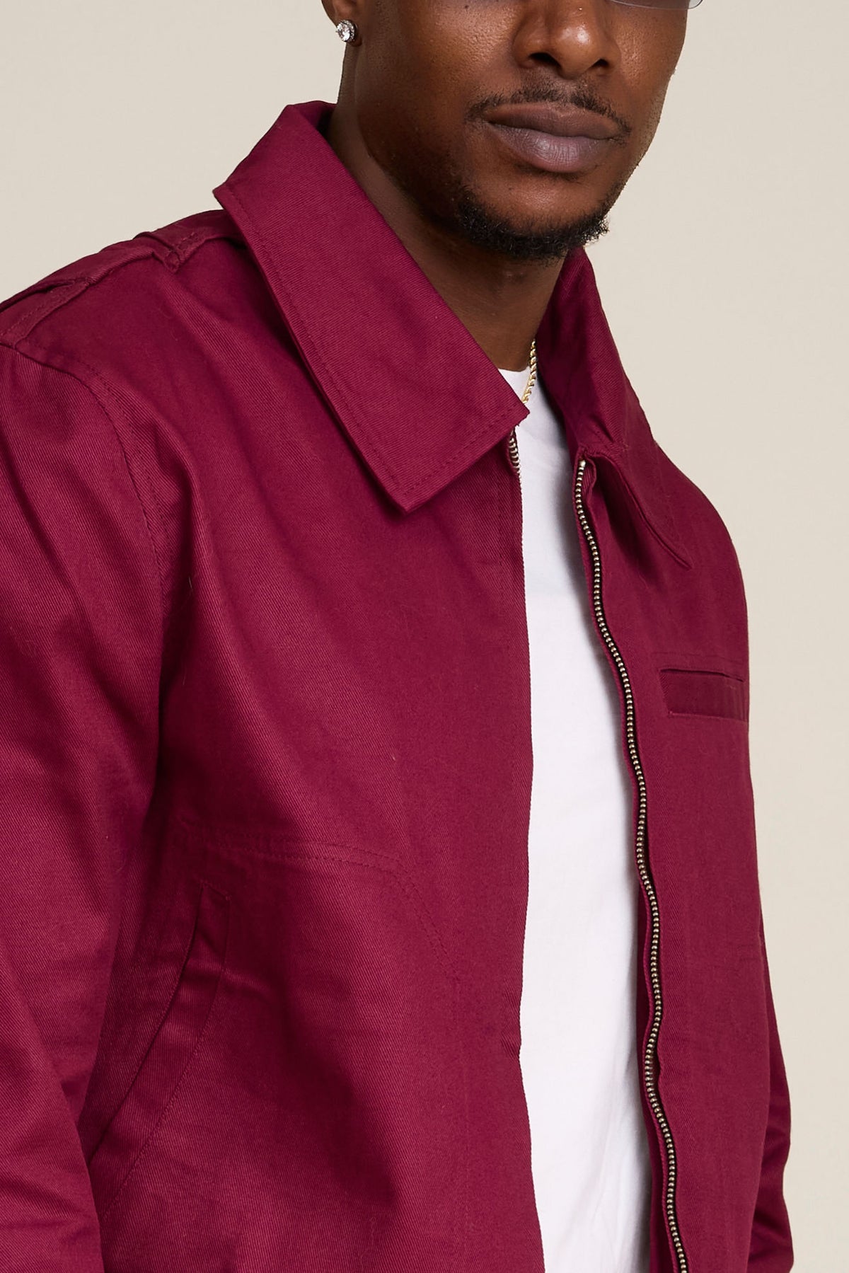 Men's Rowdy Crop Jacket And Pant Set [Burgundy]