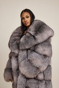 Women's Sky Fox Trench Coat [Silver]