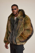 Men's Enzo Fox Fur Bomber [Green Frost]