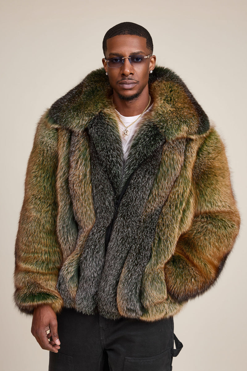 Men's Enzo Fox Fur Bomber [Green Frost]