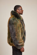 Men's Enzo Fox Fur Bomber [Green Frost]