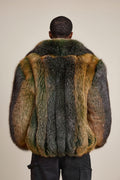 Men's Enzo Fox Fur Bomber [Green Frost]