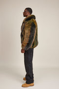 Men's Enzo Fox Fur Bomber [Green Frost]
