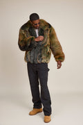 Men's Enzo Fox Fur Bomber [Green Frost]