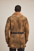 Men's Donovan Shearling Pea Coat [Antique Sand]