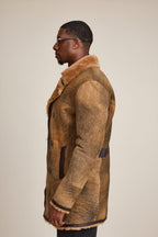Men's Donovan Shearling Pea Coat [Antique Sand]