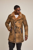 Men's Donovan Shearling Pea Coat [Antique Sand]
