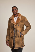 Men's Donovan Shearling Pea Coat [Antique Sand]