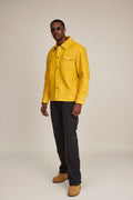 Men's Dylan Braided Leather Jean Jacket [Yellow]
