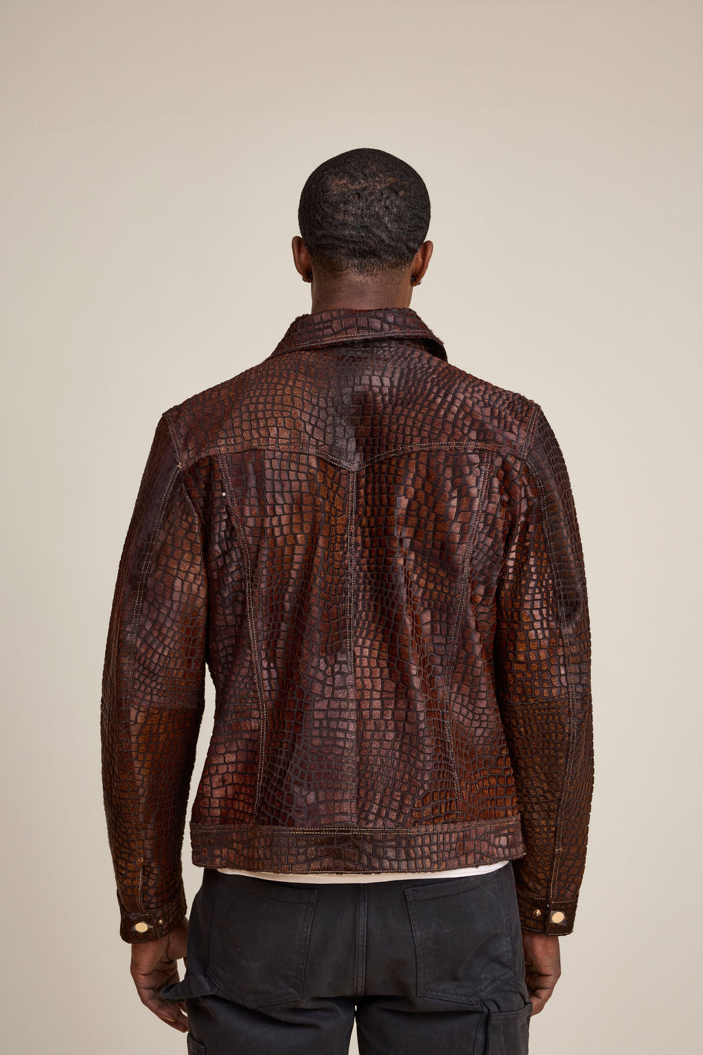 Men's Dylan Pony Jean Jacket [Brown]