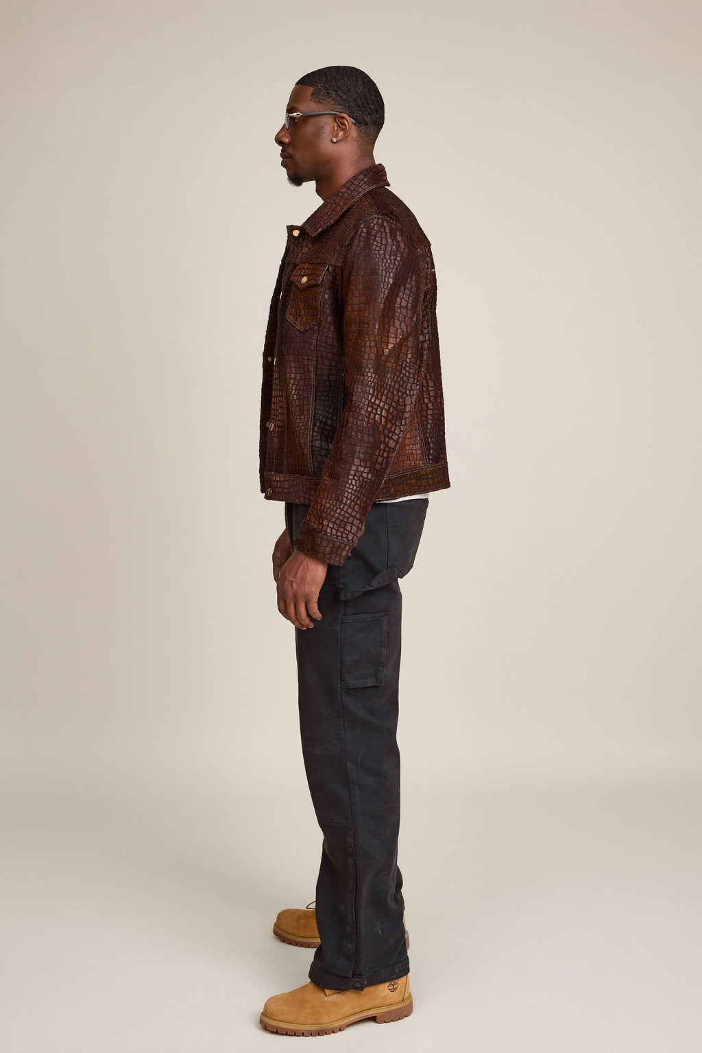 Men's Dylan Pony Jean Jacket [Brown]