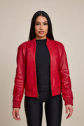 Women's BB Leather Jacket [Red]