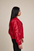 Women's BB Leather Jacket [Red]