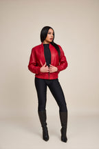 Women's BB Leather Jacket [Red]