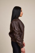 Women's BB Leather Jacket [Chocolate]