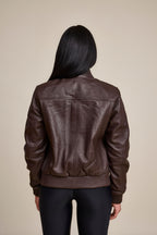 Women's BB Leather Jacket [Chocolate]