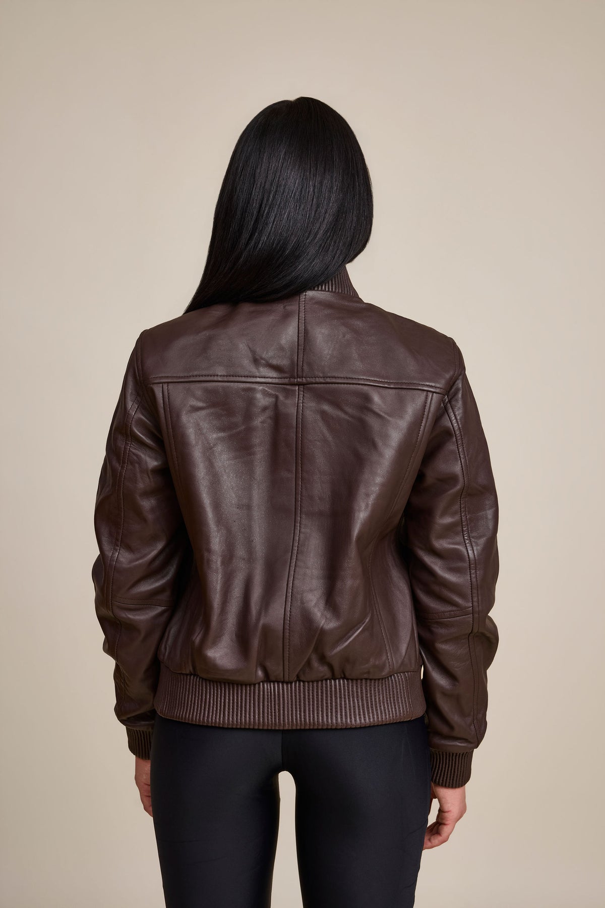 Women's BB Leather Jacket [Chocolate]