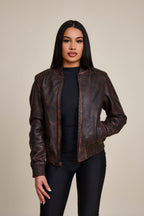 Women's BB Leather Jacket [Copper]