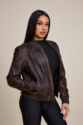Women's BB Leather Jacket [Copper]
