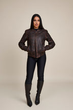 Women's BB Leather Jacket [Copper]