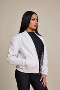 Women's BB Leather Jacket [White]