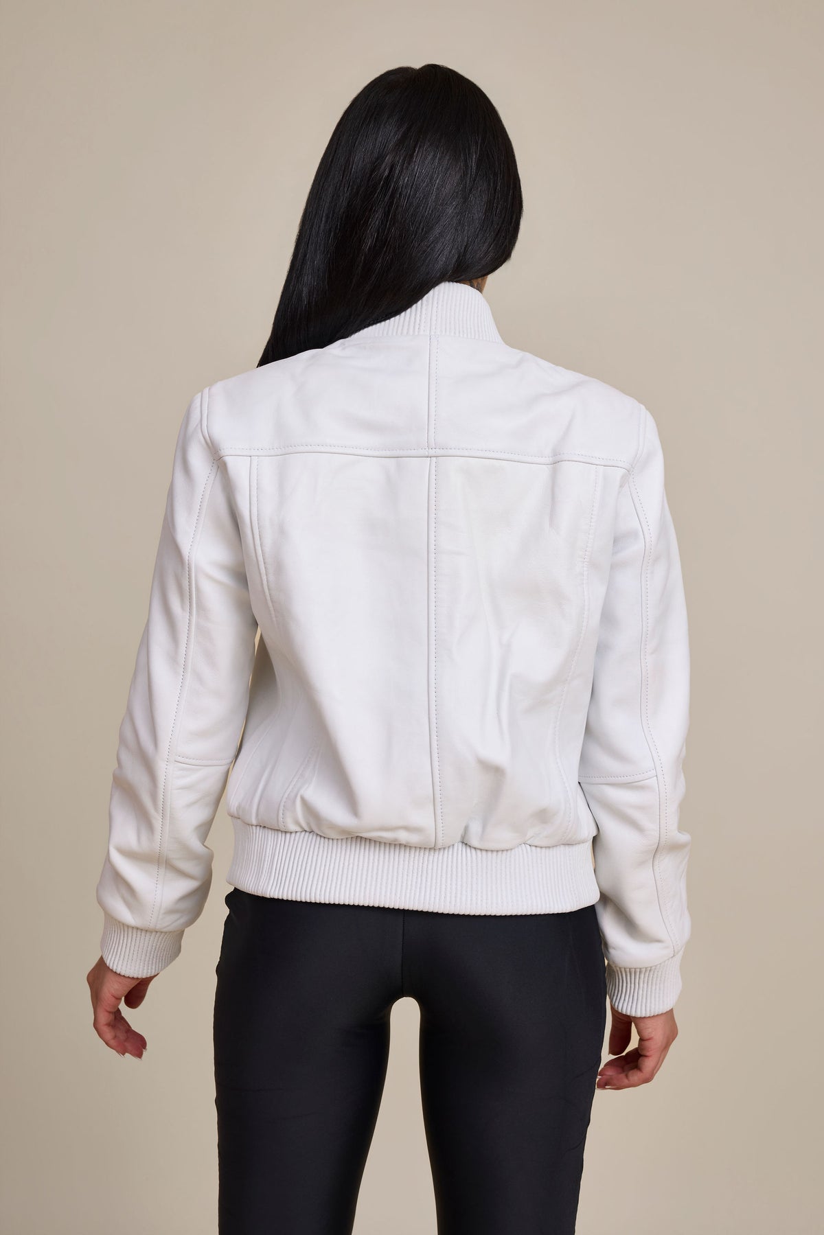 Women's BB Leather Jacket [White]